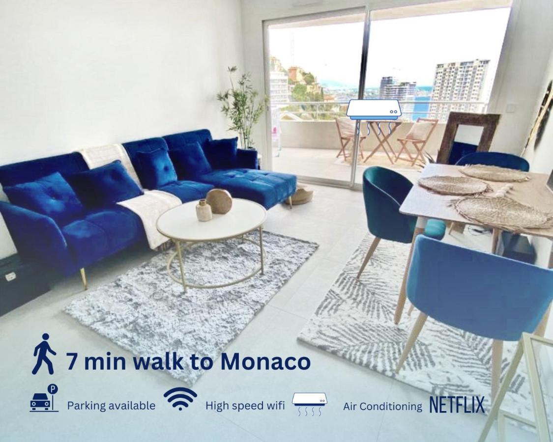 Appartement Luxurious Flat At 5 Min By Walk To Monaco, Free Parking And Sea View à Beausoleil Extérieur photo